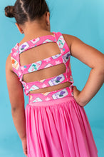 Load image into Gallery viewer, Hot Pink Girly Pop | Strappy Back Tank SET