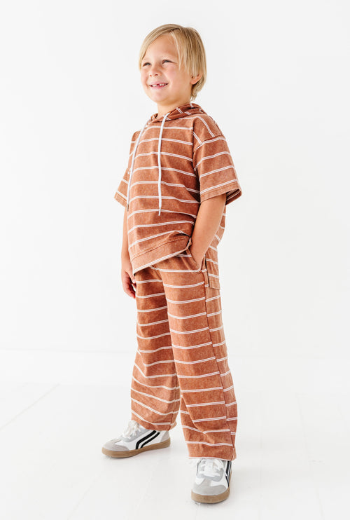 Carmel Stripes | Hoodie + Jogger SET