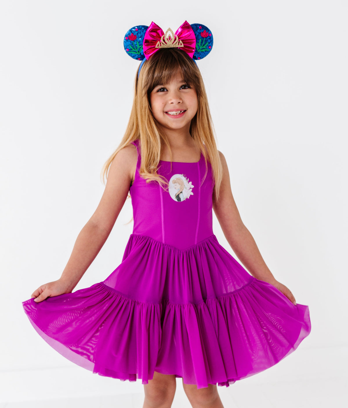 Ana (KIDS) | Raspberry Mesh DRESS