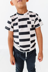 BLACK CHECK | Pocket Tee