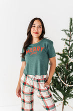 Load image into Gallery viewer, Merry | (GREEN) ADULT TEE (Both CROP + FULL LENGTH listed here!)