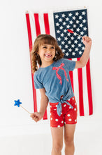 Load image into Gallery viewer, Red Navy Dotty | Biker Shorts