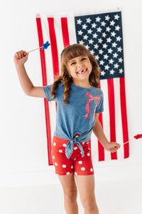 Red Navy Dotty | Biker Shorts