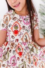 Load image into Gallery viewer, Framed Grinch | Collard Twirl Dress
