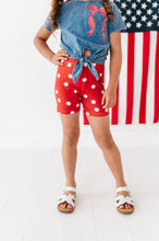 Load image into Gallery viewer, Red Navy Dotty | Biker Shorts