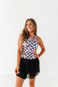 Checkered Minnie Pumpkins | ADULT TANK