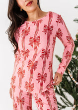 Load image into Gallery viewer, Peppermint Bows | WOMEN'S Long Sleeve Top