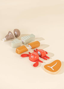 Wooden MEAT+FISH Playset