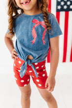 Load image into Gallery viewer, Red Navy Dotty | Biker Shorts