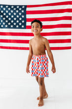Load image into Gallery viewer, USA Check | BOYS Swim Shorts