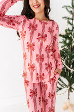 Load image into Gallery viewer, Peppermint Bows | WOMEN'S Long Sleeve Top