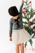 Black Shimmer | Tie-Back Top