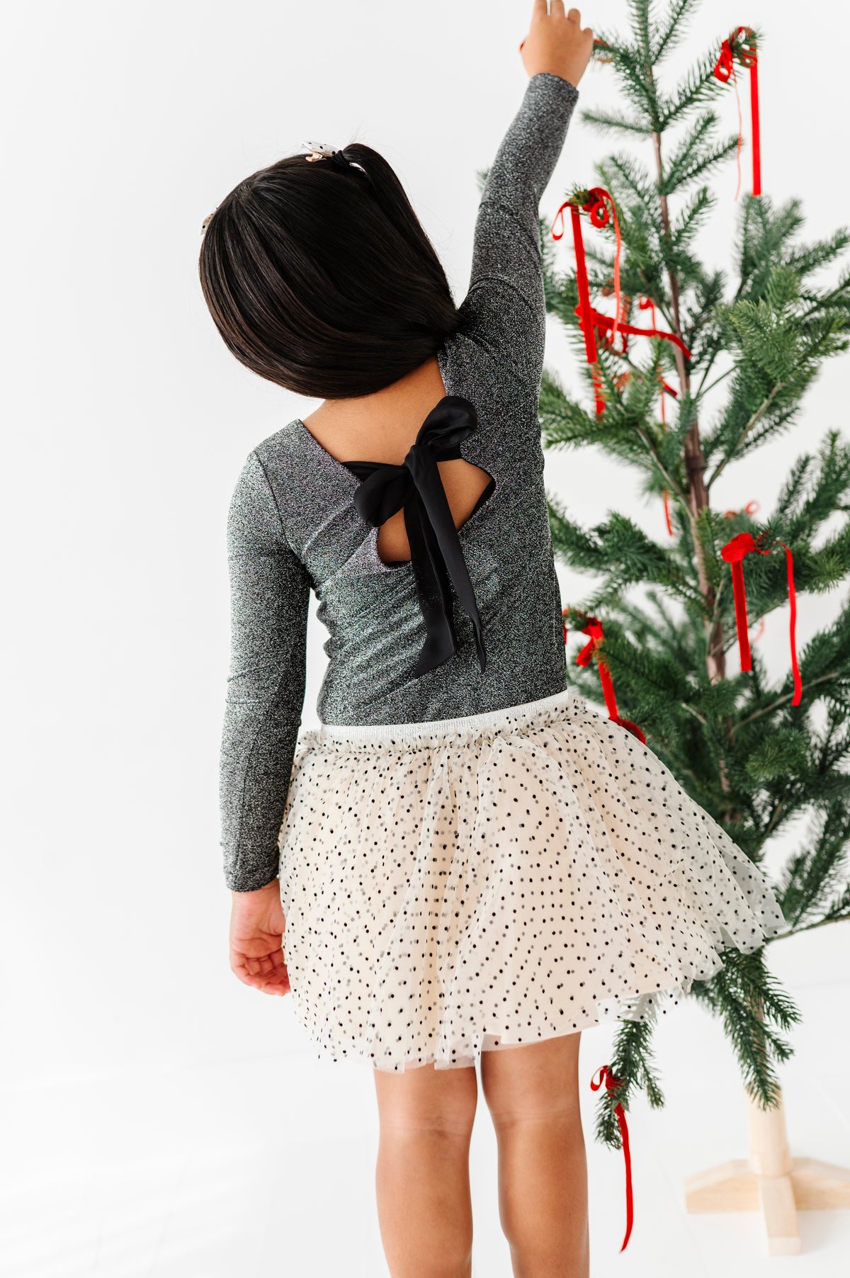Black Shimmer | Tie-Back Top