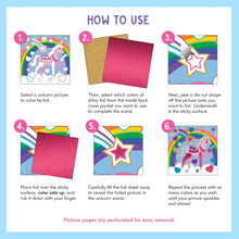 Load image into Gallery viewer, Color-By-Foil Book: Unicorns (10 scenes)