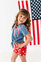 Load image into Gallery viewer, Red Navy Dotty | Biker Shorts