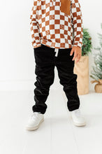 Load image into Gallery viewer, Black Corduroy | Lined Jogger Pants