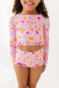 Leopard: 1/4th Zip Rashguard TWO-PIECE