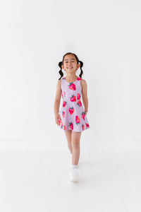 Strawberries | Open Sides Dress (with detached shorts!)