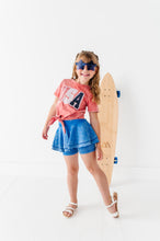Load image into Gallery viewer, RED Patchwork USA | Tie Front Tee