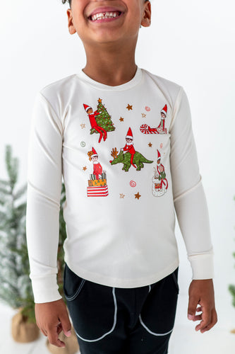 Elf on the Shelf | White Long Sleeve