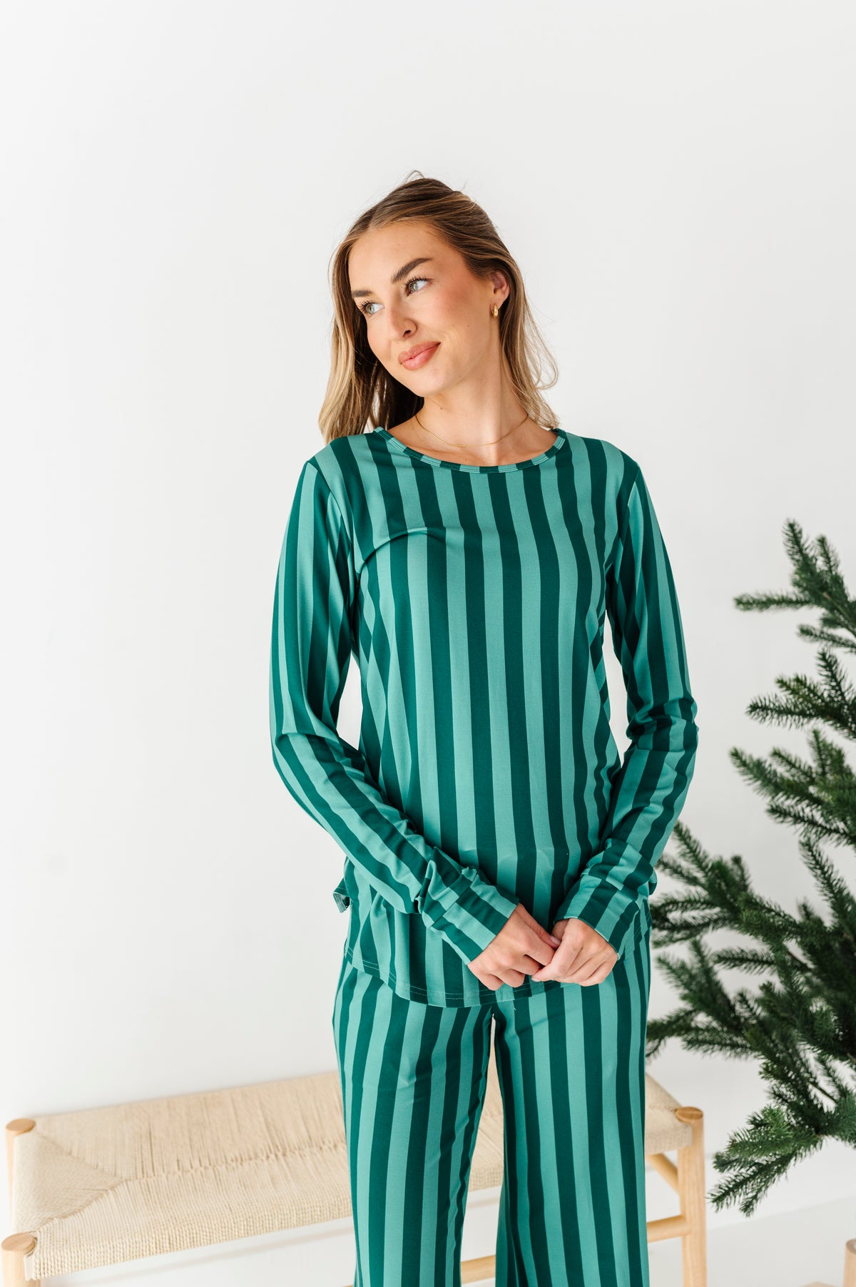 Evergreen Stripes | WOMEN'S Long Sleeve Top