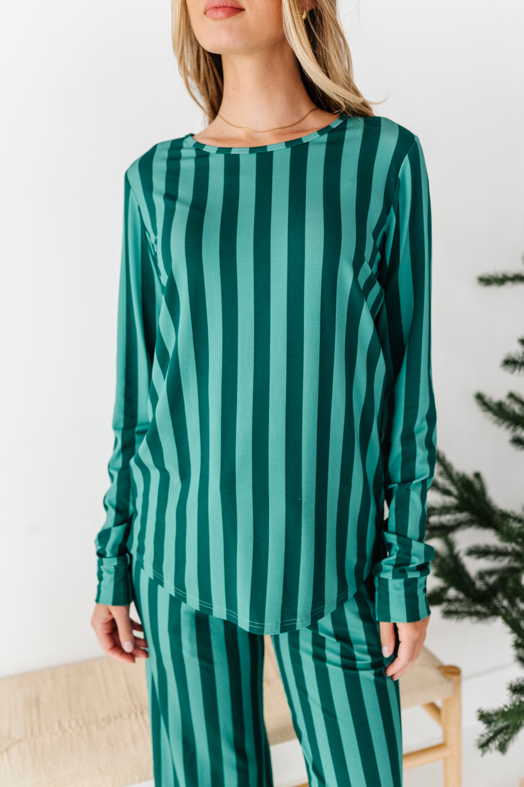 Evergreen Stripes | WOMEN'S Long Sleeve Top