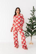 Load image into Gallery viewer, RED Santa Stripes | WOMEN'S Long Sleeve Top