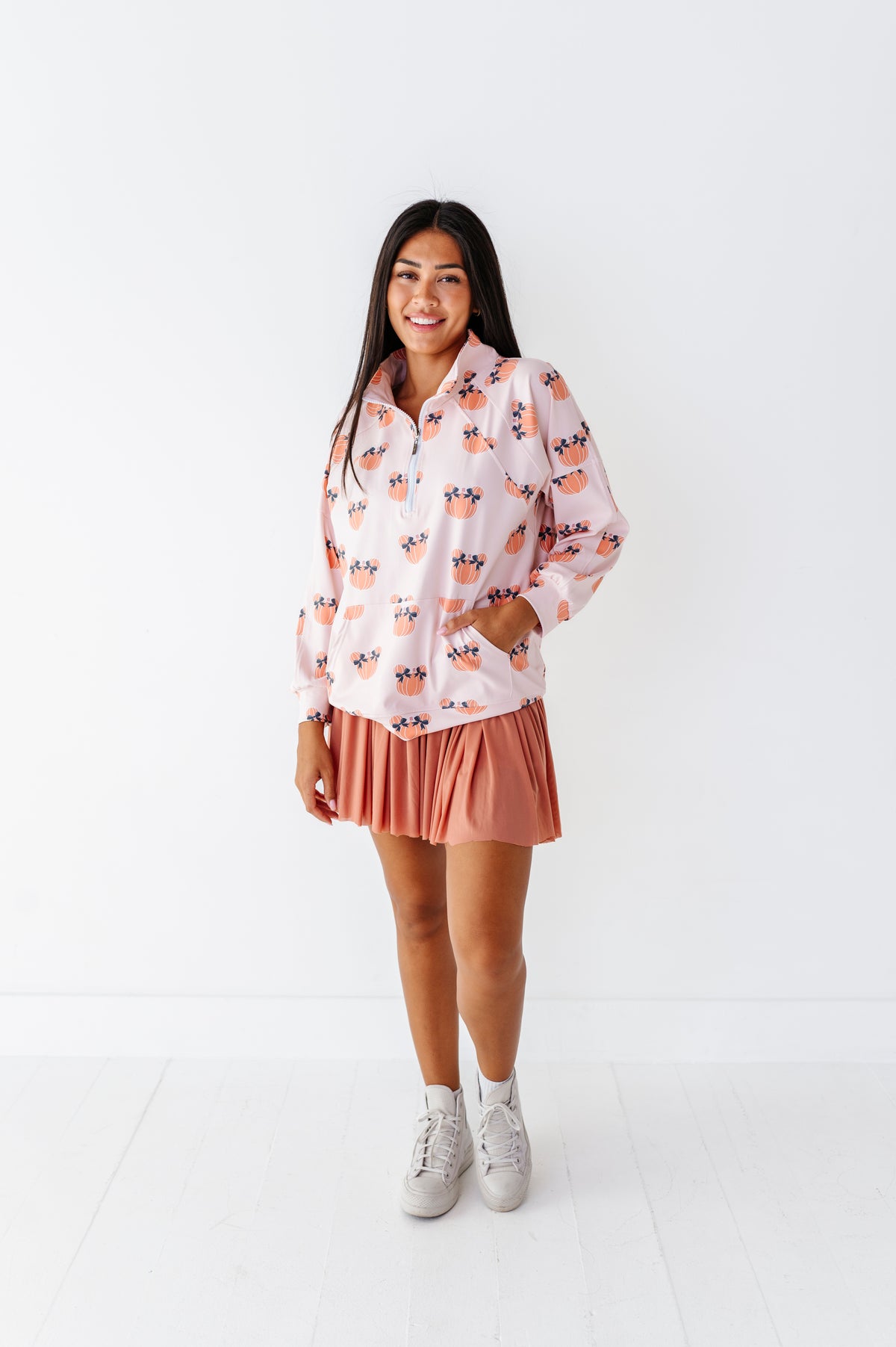 Peach Piggy Pumpkins | ADULT 1/4th ZIP