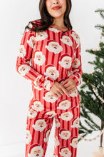 Load image into Gallery viewer, RED Santa Stripes | WOMEN'S Long Sleeve Top