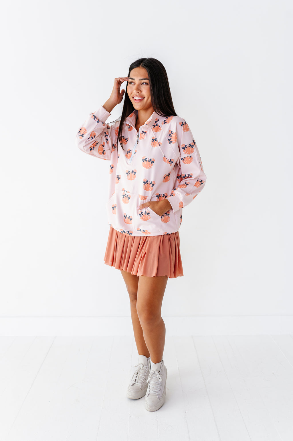 Peach Piggy Pumpkins | ADULT 1/4th ZIP
