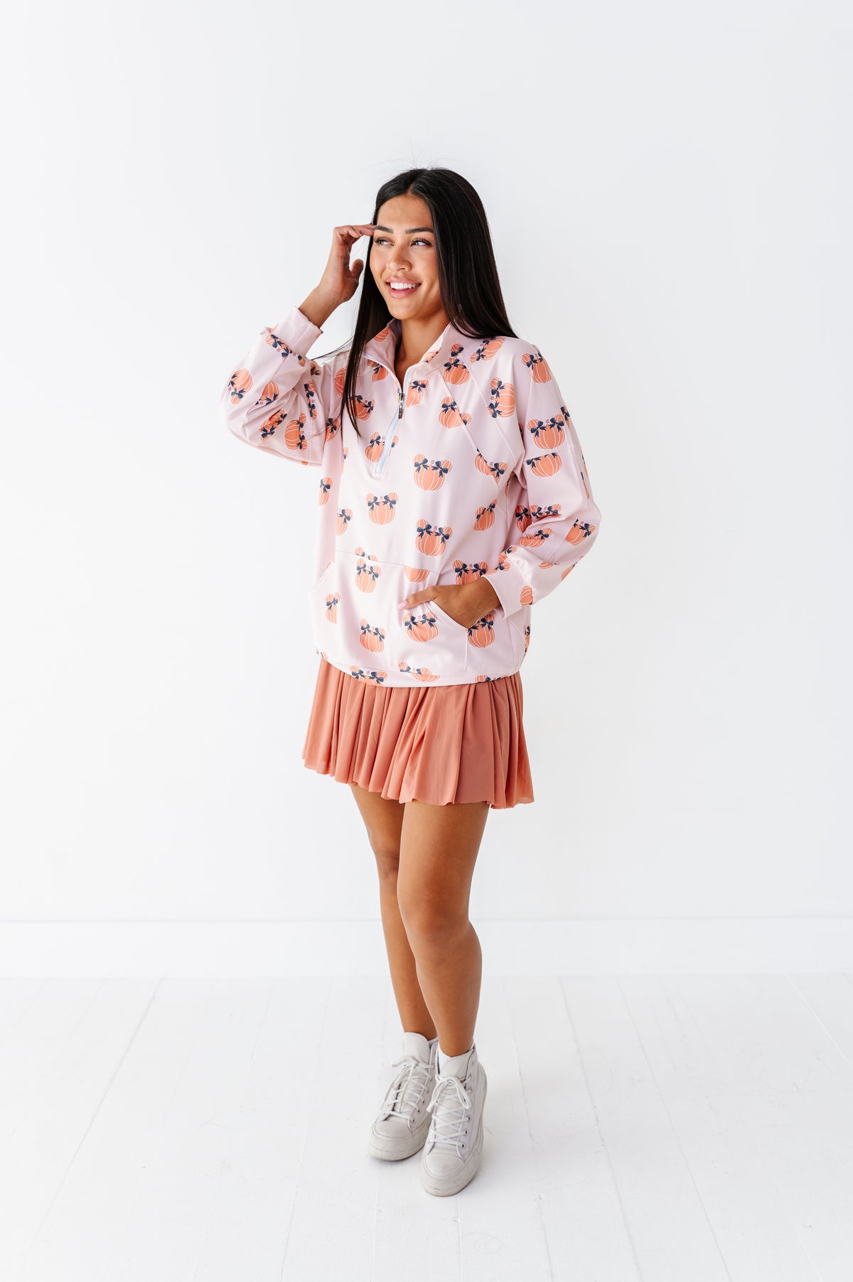 Peach Piggy Pumpkins | ADULT 1/4th ZIP