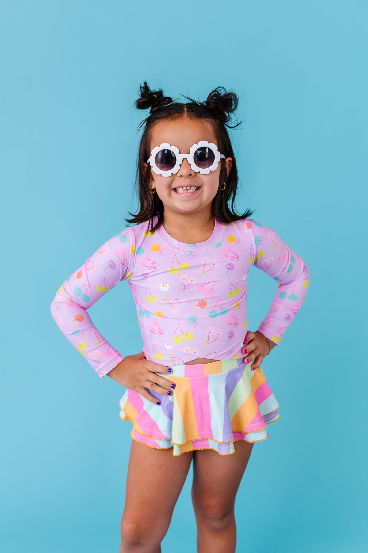 Cherry Crush |  RASHGUARD SKIRTED 2-PIECE