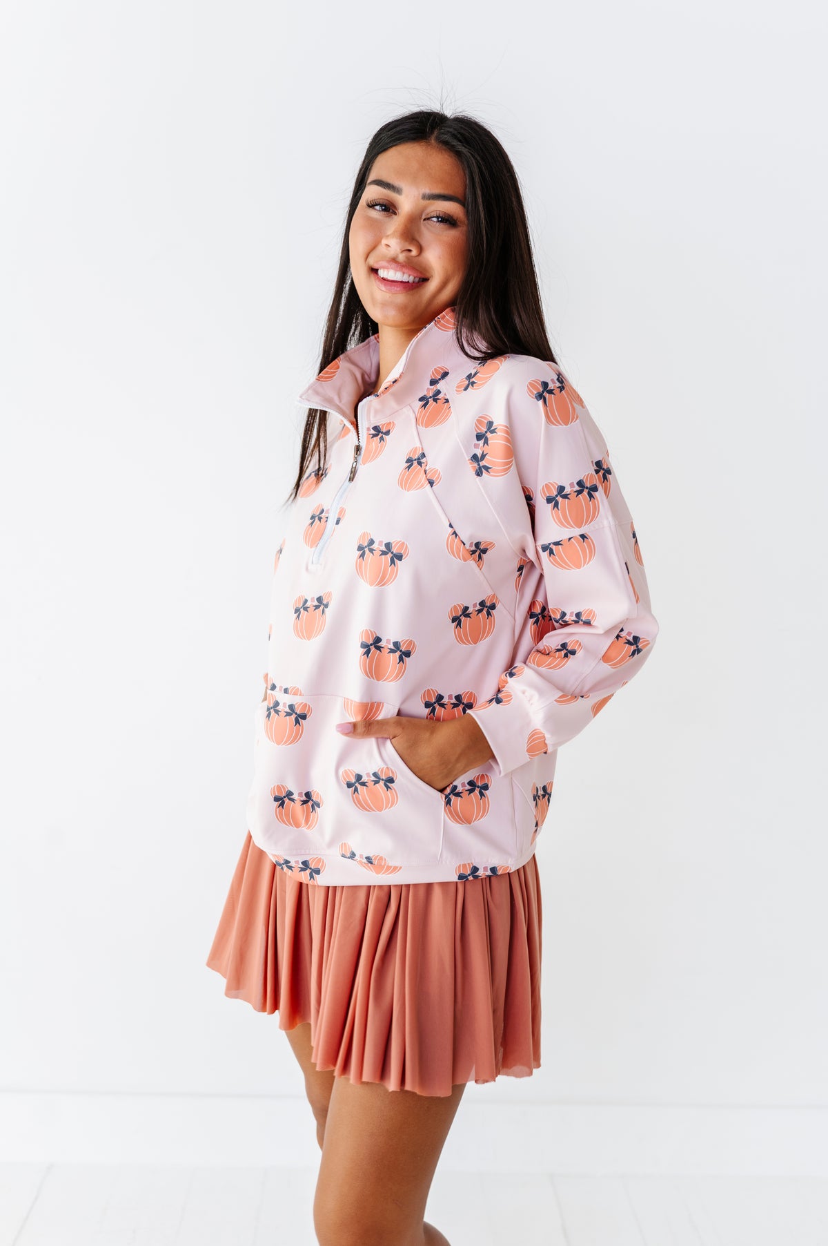 Peach Piggy Pumpkins | ADULT 1/4th ZIP
