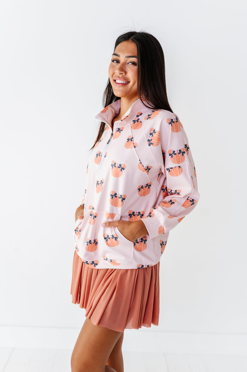 Peach Piggy Pumpkins | ADULT 1/4th ZIP