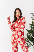 RED Santa Stripes | WOMEN'S Long Sleeve Top