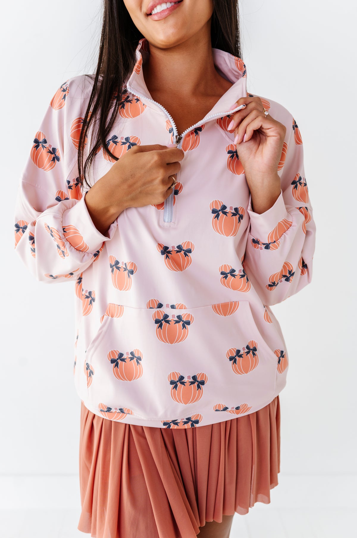 Peach Piggy Pumpkins | ADULT 1/4th ZIP
