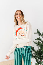Load image into Gallery viewer, Cream Santa | CROPPED SWEATSHIRT