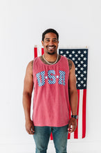 Load image into Gallery viewer, Men’s RED ‘USA’ Check Tank