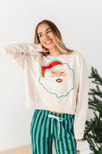 Load image into Gallery viewer, Cream Santa | CROPPED SWEATSHIRT