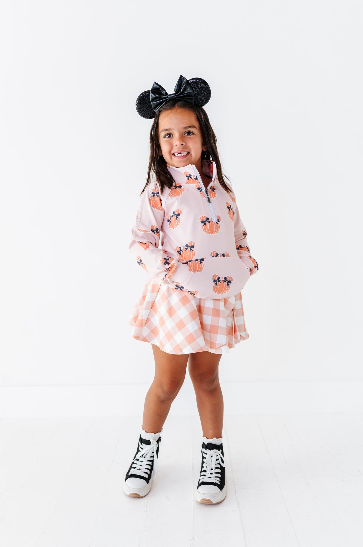 Peach Piggy Pumpkins | KIDS 1/4th ZIP