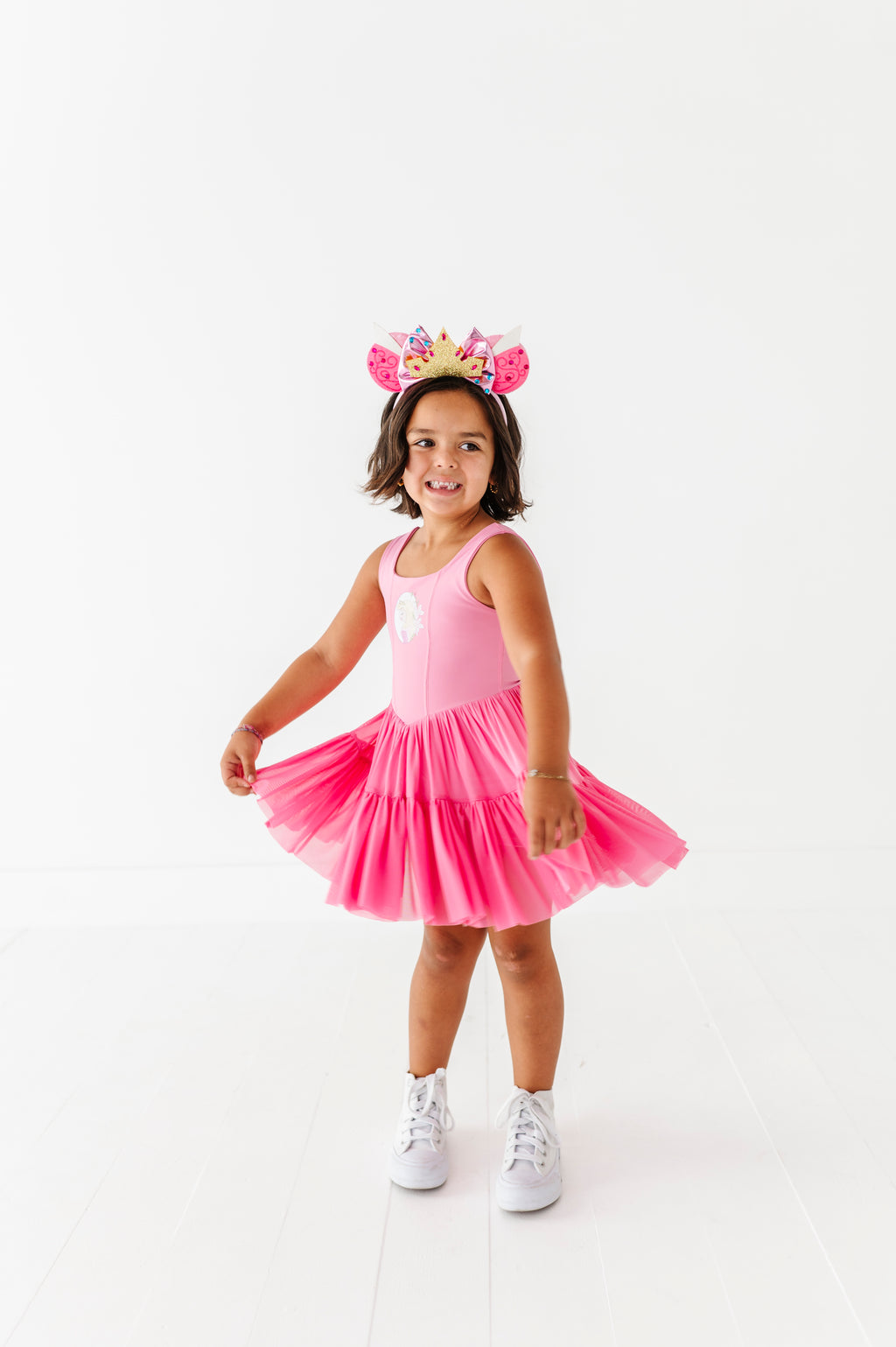 Aurora (KIDS) | Fuchia Mesh DRESS