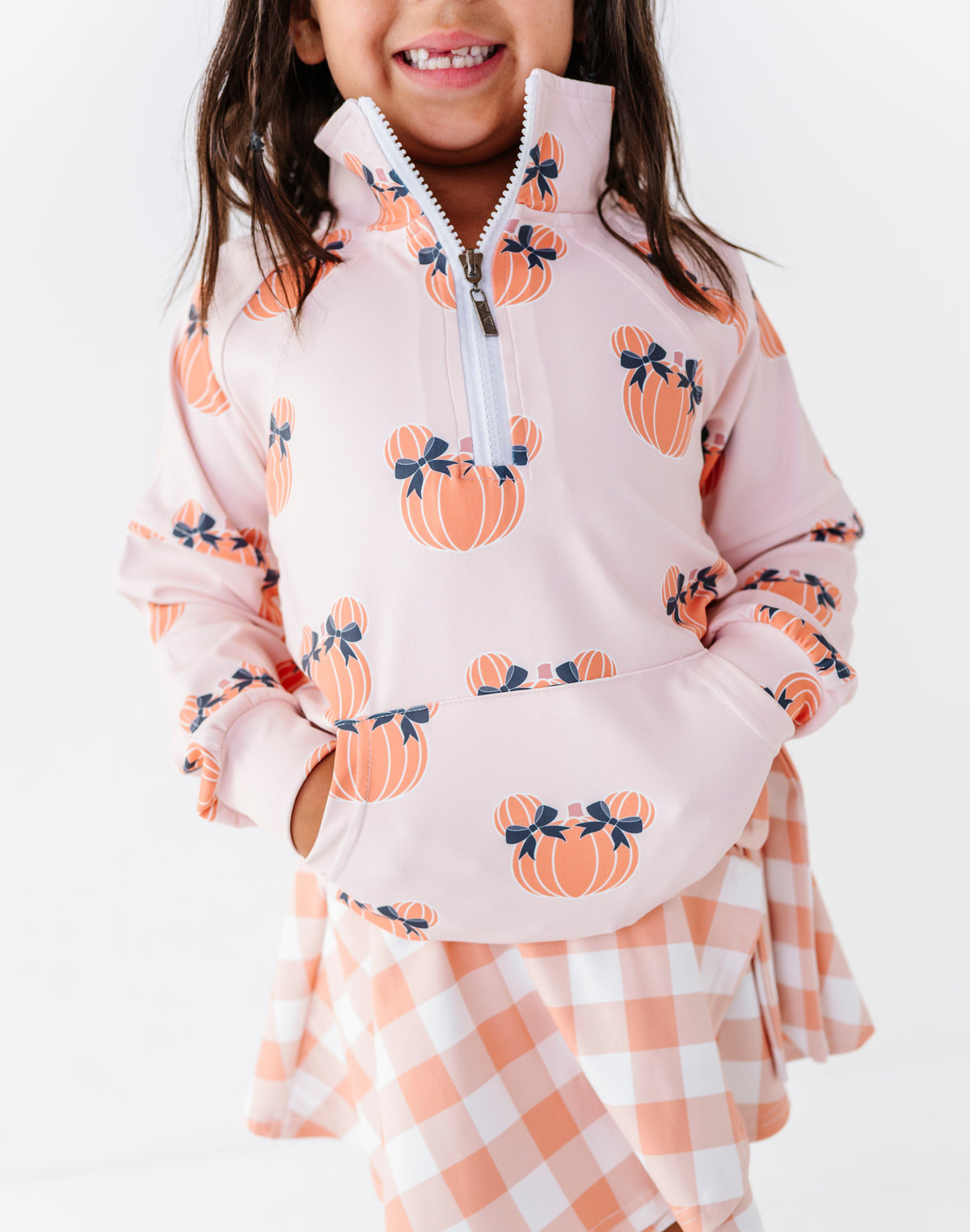 Peach Piggy Pumpkins | KIDS 1/4th ZIP