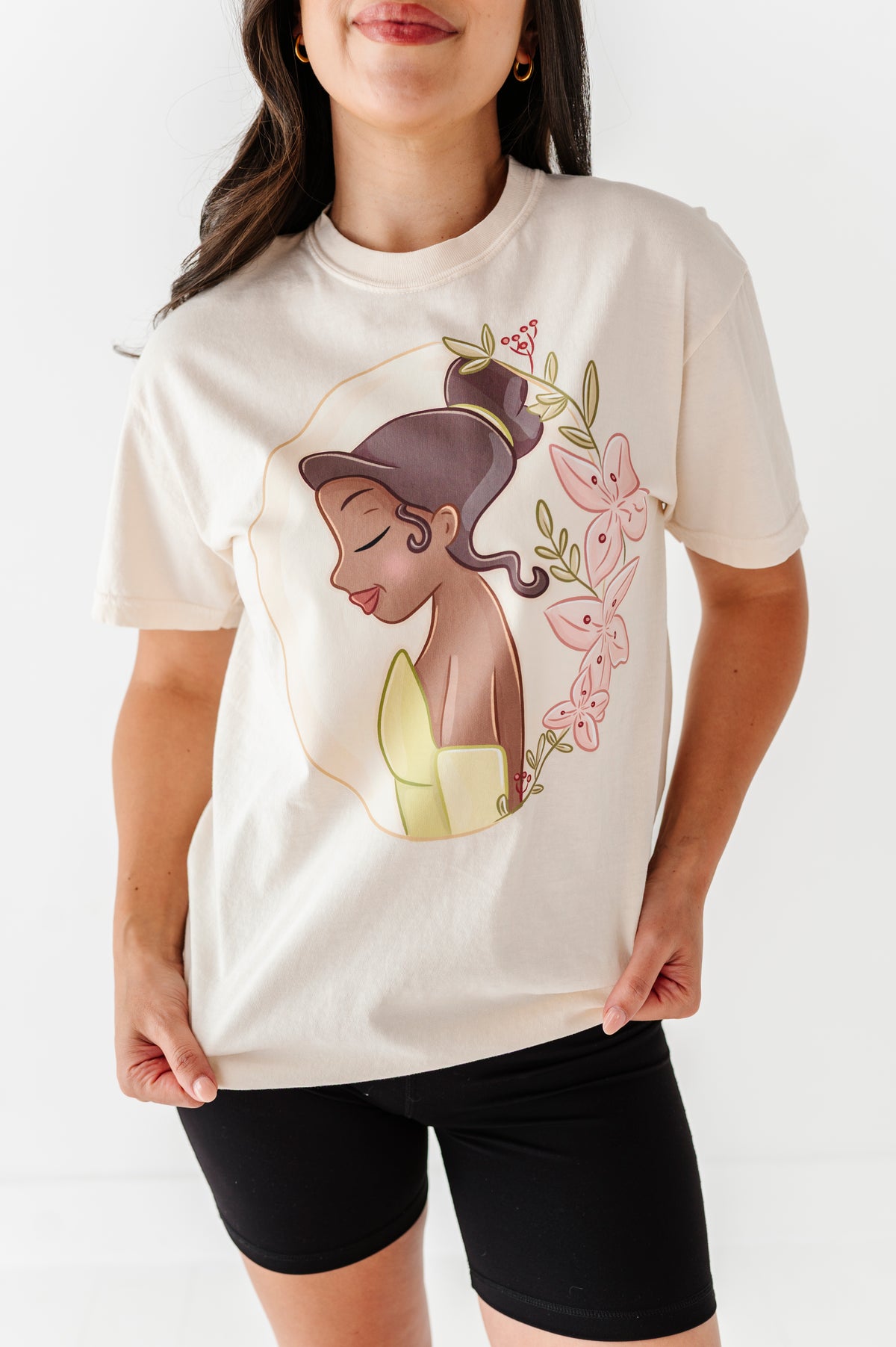 Tiana | ADULT tee (CROP + FULL LENGTH HERE)