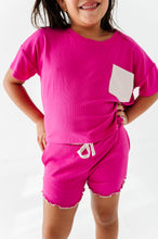 Load image into Gallery viewer, Pink Punch | Boxy Crop + Shorts RIB Set