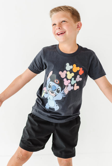Balloon Stitch | KIDS CHARCOAL TEE