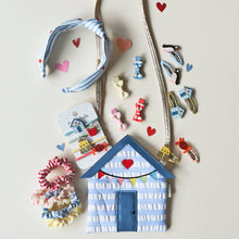 Load image into Gallery viewer, Stripe + Heart Scrunchie Set