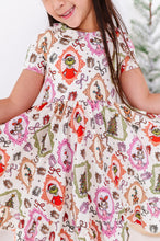 Load image into Gallery viewer, Framed Grinch | Collard Twirl Dress