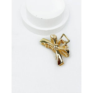 Gold Bow Hair Claw Clip