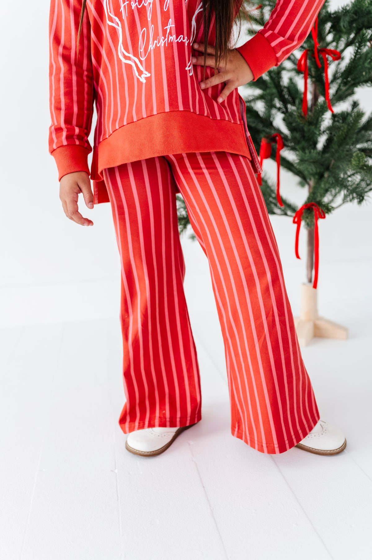 Peppermint Stripes | Wide Leg Pants