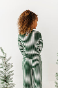 Green Stripes | GIRLS WIDE-LEG SET